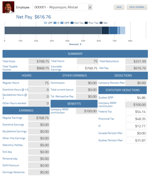 quebec pay slip and Custom benefits, earnings deductions for rules